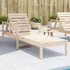 Image de Chaise longue 199,5x62x55 cm bois massif de pin