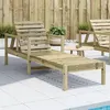 Image de vidaXL Chaise Longue, Transat avec Dossiers Réglables et Accourdoirs, Bain de Soleil Jardin Piscine Terrasse Extérieur, Bois 832542
