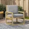 Image de vidaXL Chaise de Jardin, Siège de Patio avec Accoudoirs et Dossier, Fauteuil de Porche Avant Arrière-cour Pelouse, Bois de 832551