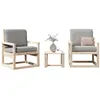 Image de Salon de jardin vidaxl 3 pieces bois massif 40.0 x 38 x 28 cm