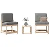 Image de Salon de jardin 3 pcs bois massif de pin