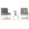 Image de Salon de jardin vidaxl 2 personnes gris bois 40 x 38 x 28 cm 3 pieces