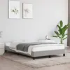 Image de Cadre de lit sans matelas gris clair 120x190 cm tissu