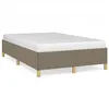 Image de vidaXL Cadre de Lit, Lit Rembourré avec Sommier à Lattes, Lit Double avec Pied, Lit Adulte de Chambre, Moderne, Taupe 120x190 cm Tissu