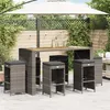 Image de vidaXL Tabourets de bar de jardin et coussins lot de 6 résine tressée, tabouret, tabouret de bar extérieur, chaise de bar, 368693
