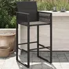 Image de Salon de jardin Vidaxl resine tressee noir 2 pieces 52.0 x 58 x 118
