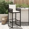 Image de Salon de jardin Vidaxl 2 pieces resine tressee noir 52.0 x 58 x 118 cm