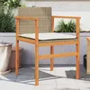 Image de vidaXL Lot de 2 Chaises de Jardin avec Coussins, Sièges avec Accoudoirs, Fauteuils de Terrasse Patio, Moderne, Beige Résine 368713