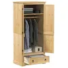 Image de vidaXL Garde-robe Corona 76x50x170 cm bois de pin massif, armoire de rangement, organisateur de garde-robe, armoire, 4002768