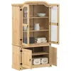 Image de Vitrine en verre Corona 103,5x42x180 cm bois de pin massif