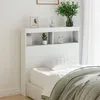 Image de Armoire tête de lit avec LED blanc 100x17x102 cm