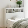 Image de Armoire tête de lit avec LED blanc 120x17x102 cm