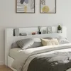 Image de Armoire tête de lit avec LED blanc 220x16,5x103,5 cm