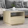 Image de vidaXL Table Basse avec Lumières LED, Bout de Canapé, Table d'Appoint, Meuble de Salon Salle de Séjour Intérieur, Moderne, 839828