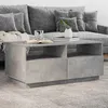 Image de vidaXL Table Basse avec Lumières LED, Table d'Appoint avec Tiroirs, Bout de Canapé, Meuble de Salon Salle de Séjour, 839836