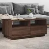 Image de vidaXL Table Basse avec Lumières LED, Table d'Appoint avec Tiroirs, Bout de Canapé, Meuble de Salon Salle de Séjour, 839839