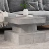 Image de Table basse avec lumières LED gris béton 50x50x40 cm