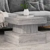 Image de vidaXL Table Basse avec Lumières LED, Bout de Canapé, Table d'Appoint, Meuble de Salon Salle de Séjour Intérieur, Moderne, 839845