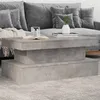 Image de Table basse avec lumières LED gris béton 90x50x40 cm
