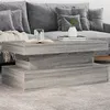 Image de vidaXL Table Basse avec Lumières LED, Bout de Canapé, Table d'Appoint, Meuble de Salon Salle de Séjour Intérieur, Moderne, Gris Sonoma