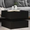 Image de Table basse avec lumières LED noir 50x50x40 cm