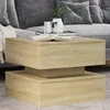 Image de vidaXL Table Basse avec Lumières LED, Bout de Canapé, Table d'Appoint, Meuble de Salon Salle de Séjour Intérieur, Moderne, 839856