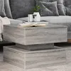 Image de vidaXL Table Basse avec Lumières LED, Bout de Canapé, Table d'Appoint, Meuble de Salon Salle de Séjour Intérieur, Moderne, 839859