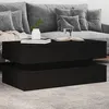 Image de Table basse avec lumières LED noir 90x50x40 cm