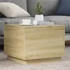 Image de vidaXL Table Basse avec Lumières LED, Bout de Canapé, Table d'Appoint, Meuble de Salon Salle de Séjour Intérieur, Moderne, 839870