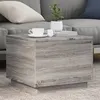 Image de vidaXL Table Basse avec Lumières LED, Bout de Canapé, Table d'Appoint, Meuble de Salon Salle de Séjour Intérieur, Moderne, 839873