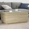 Image de vidaXL Table Basse avec Lumières LED, Bout de Canapé, Table d'Appoint, Meuble de Salon Salle de Séjour Intérieur, Moderne, 839877