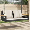 Image de 2 personnes Vidaxl noir salon de jardin resine tressee