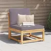 Image de Salon de jardin modulable Vidaxl bois massif gris 73 x 63 x 65 1 personnes