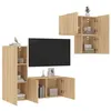 Image de vidaXL Unités murales TV 4 pcs chêne sonoma bois d'ingénierie 3216430