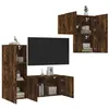 Image de vidaXL 4-delige Tv-wandmeubelset bewerkt hout gerookt eikenkleurig3216432
