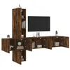 Image de vidaXL 5-delige Tv-wandmeubelset bewerkt hout gerookt eikenkleurig3216461