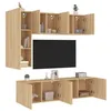 Image de vidaXL Unités murales TV 5 pcs chêne sonoma bois d'ingénierie 3216466