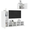 Image de vidaXL Unités murales TV 4 pcs blanc bois d'ingénierie 3216500