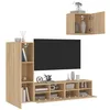 Image de vidaXL Unités murales TV 4 pcs chêne sonoma bois d'ingénierie 3216502