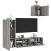 Image de vidaXL Unités murales TV 4 pcs sonoma gris bois d'ingénierie 3216505