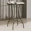 Image de vidaXL Table de bistro mosaïque noir et blanc Ø50x70 cm céramique, table mosaïque, table d'extérieur, table de balcon, table 4003400