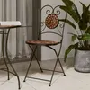 Image de Chaises de bistrot pliables lot de 2 terre cuite céramique