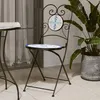 Image de vidaXL Lot de 2 Chaises de Bistro Pliables, Sièges de Terrasse, Chaises de Balcon, Meubles de Patio Extérieur, Bleu et Blanc 4003404