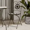 Image de vidaXL Lot de 2 Chaises de Bistro Pliables, Sièges de Terrasse, Chaises de Balcon, Meubles de Patio Extérieur, Noir et Blanc 4003405