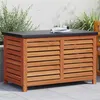 Image de Salon de jardin Vidaxl bois massif marron 90.0 x 48 x 55 cm