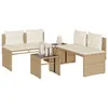 Image de Salon de jardin Vidaxl resine tressee beige 4 pieces 110.0 x 57 x 72