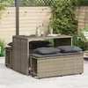 Image de vidaXL Ensemble à manger de jardin 3 pcs coussins gris résine tressée, ensemble de salle à manger d'extérieur, meuble de 4003904