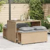 Image de vidaXL Ensemble à manger de jardin et coussins 3 pcs Beige poly rotin, ensemble de salle à manger d'extérieur, meuble de 4003905