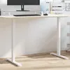 Image de vidaXL Cadre de bureau debout blanc (94-135)x60x(70-114) cm acier