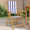 Image de Lot de 2 chaise vidaxl en bois massif empilable pliable exterieur H. 109 cm bleu